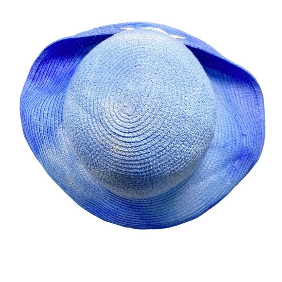 Custom Hand Tie-Dye Blue Moon Sun Hat OS main image 11